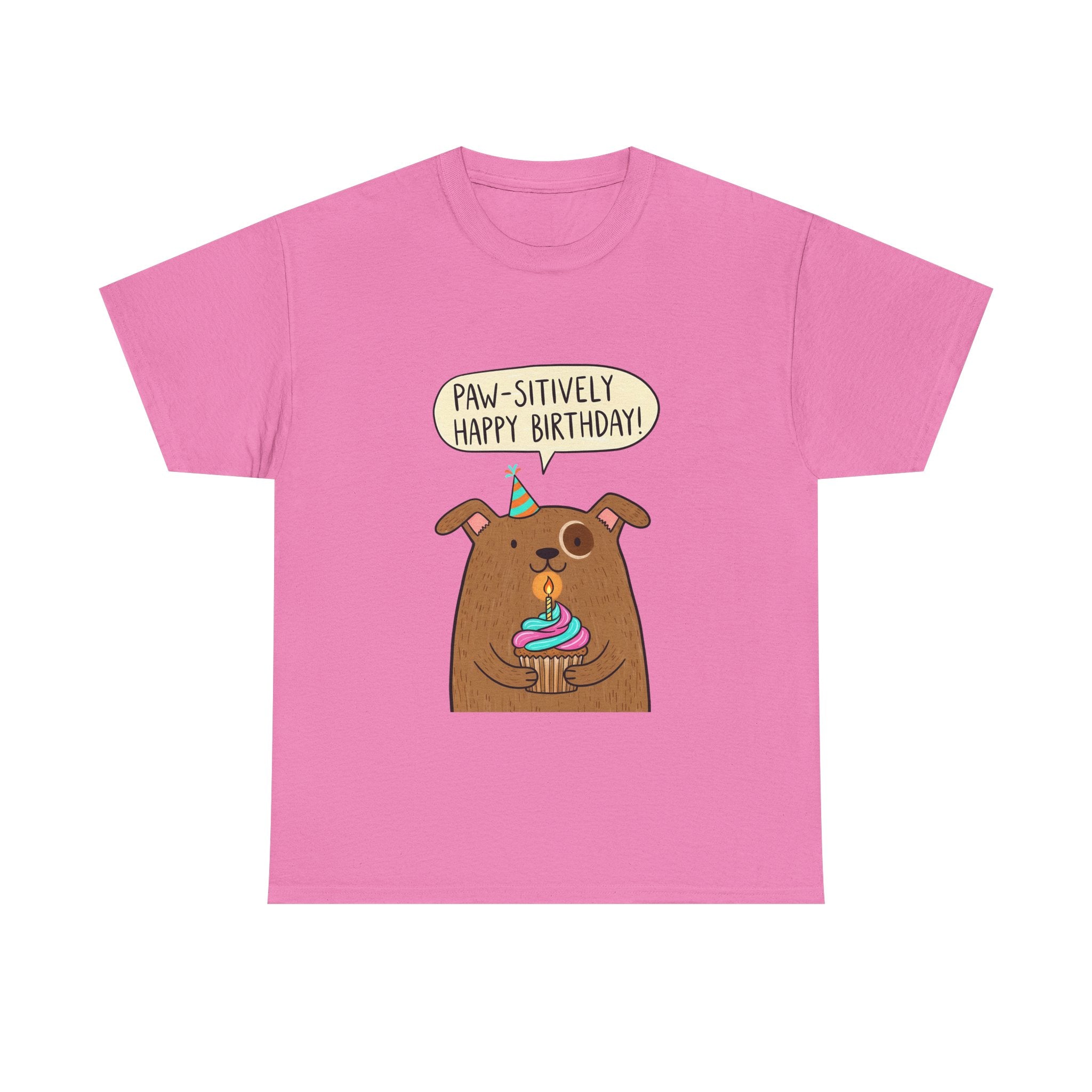 Paw-sitively Happy Birthday Dog T-Shirt — Cute Puppy Birthday Tee