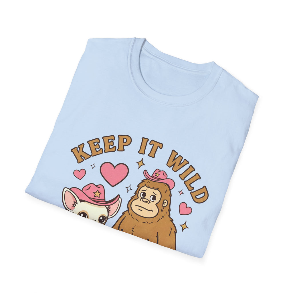 Keep It Wild T-Shirt — Cute  Coco Chihuahua & Sasquatch Graphic Tee