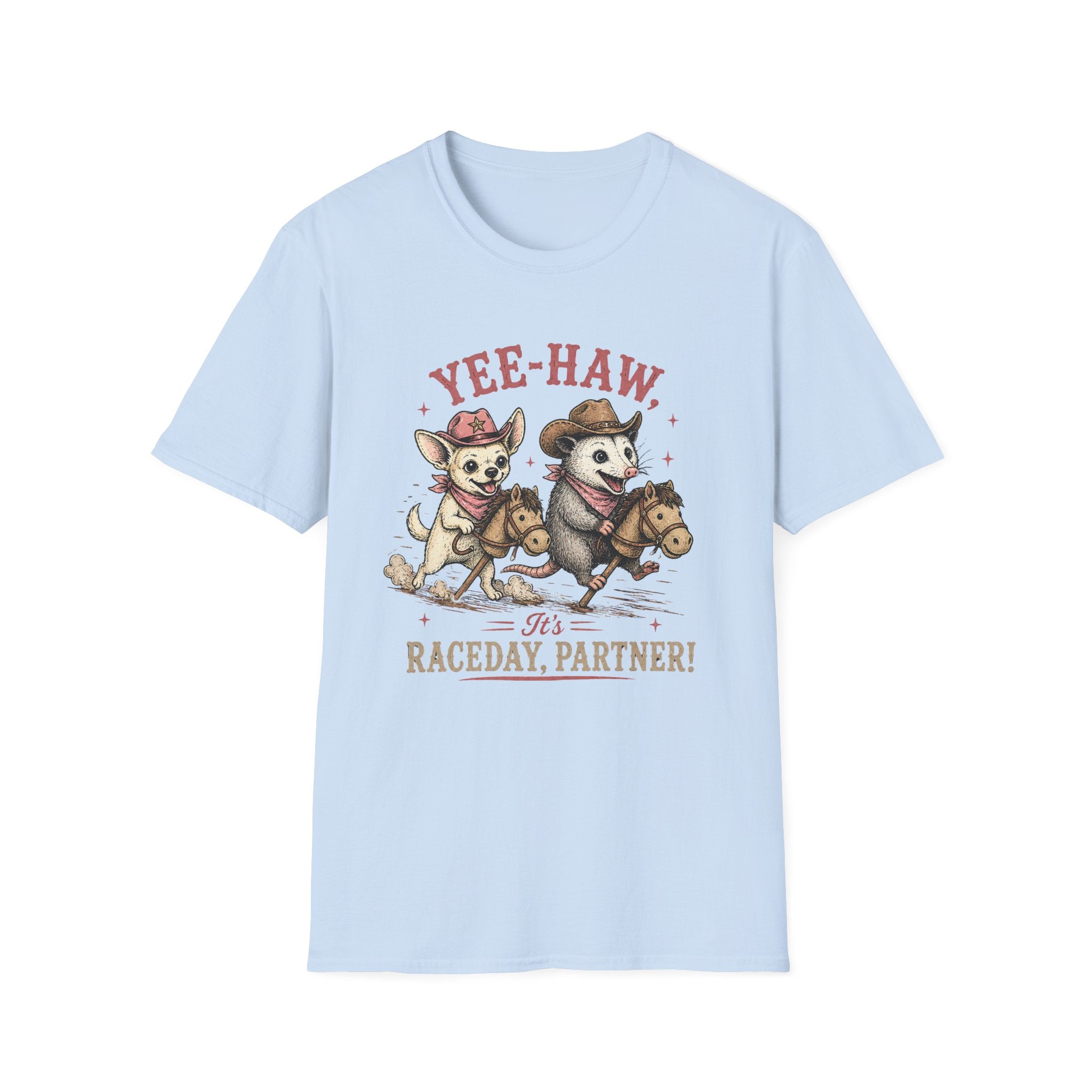 Yee-Haw Raceday Partner T-Shirt — Cute Cowgirl Coco & Pete   Western Racing Tee