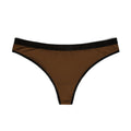 Personalized Brown Minimalist Women's Thong — Seamless Low-Rise Lingerie