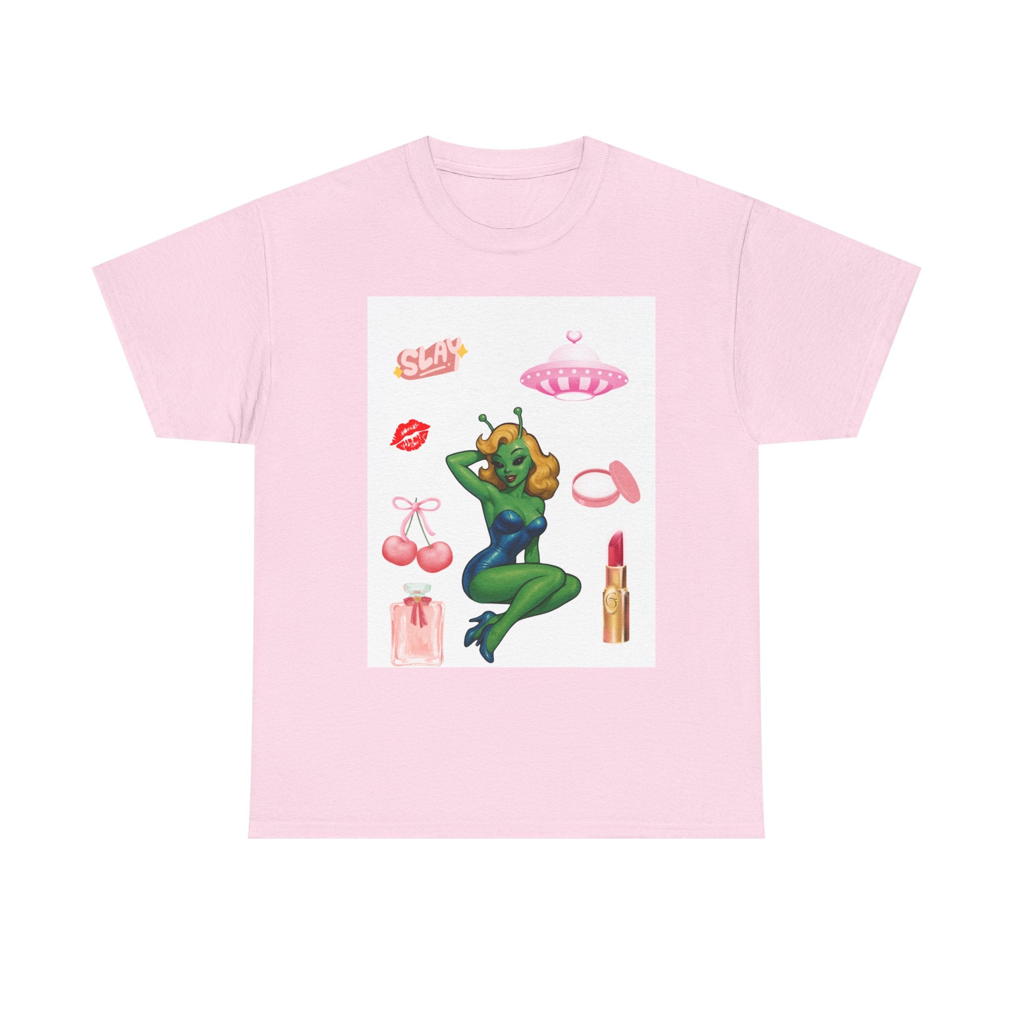 T-Shirt - Slay 1950s Alien Pin-Up Design