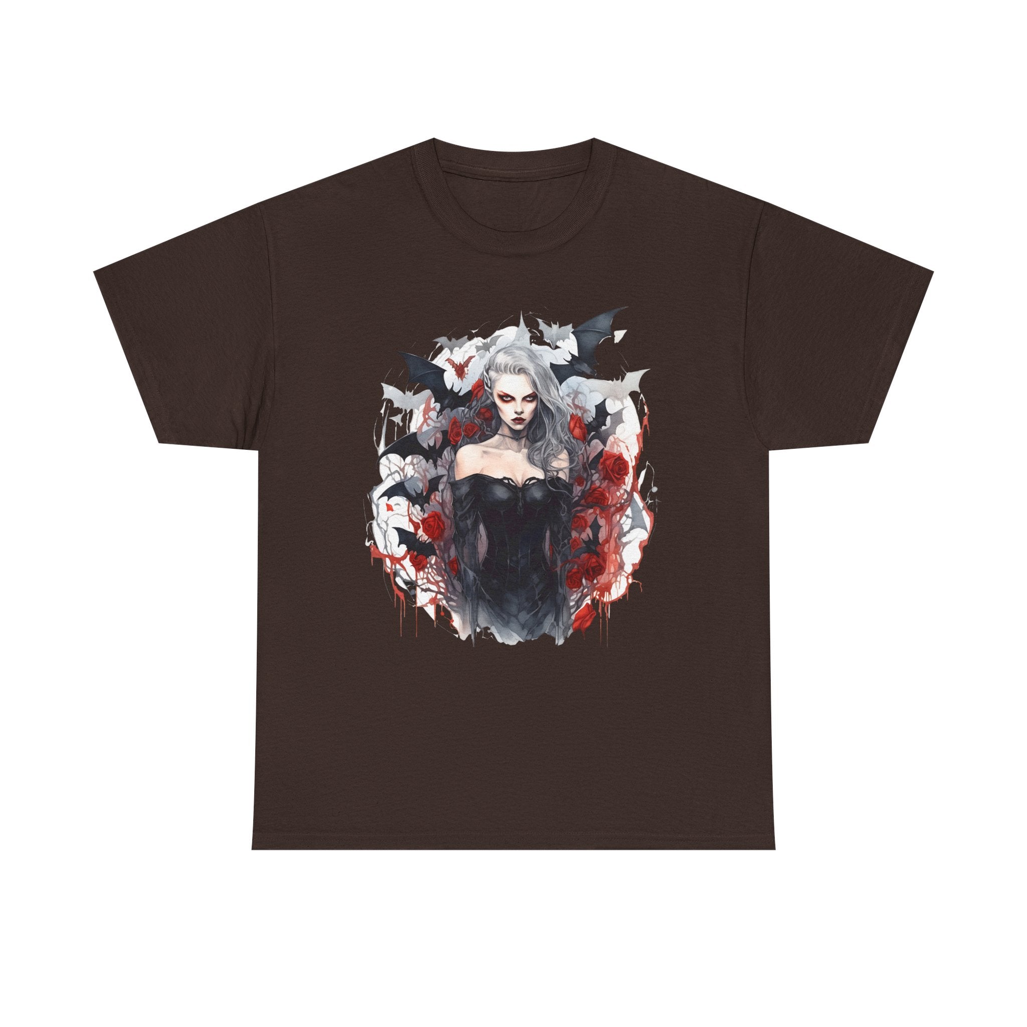 Vampire Queen Gothic T-Shirt — Dark Bat Vampire Tee