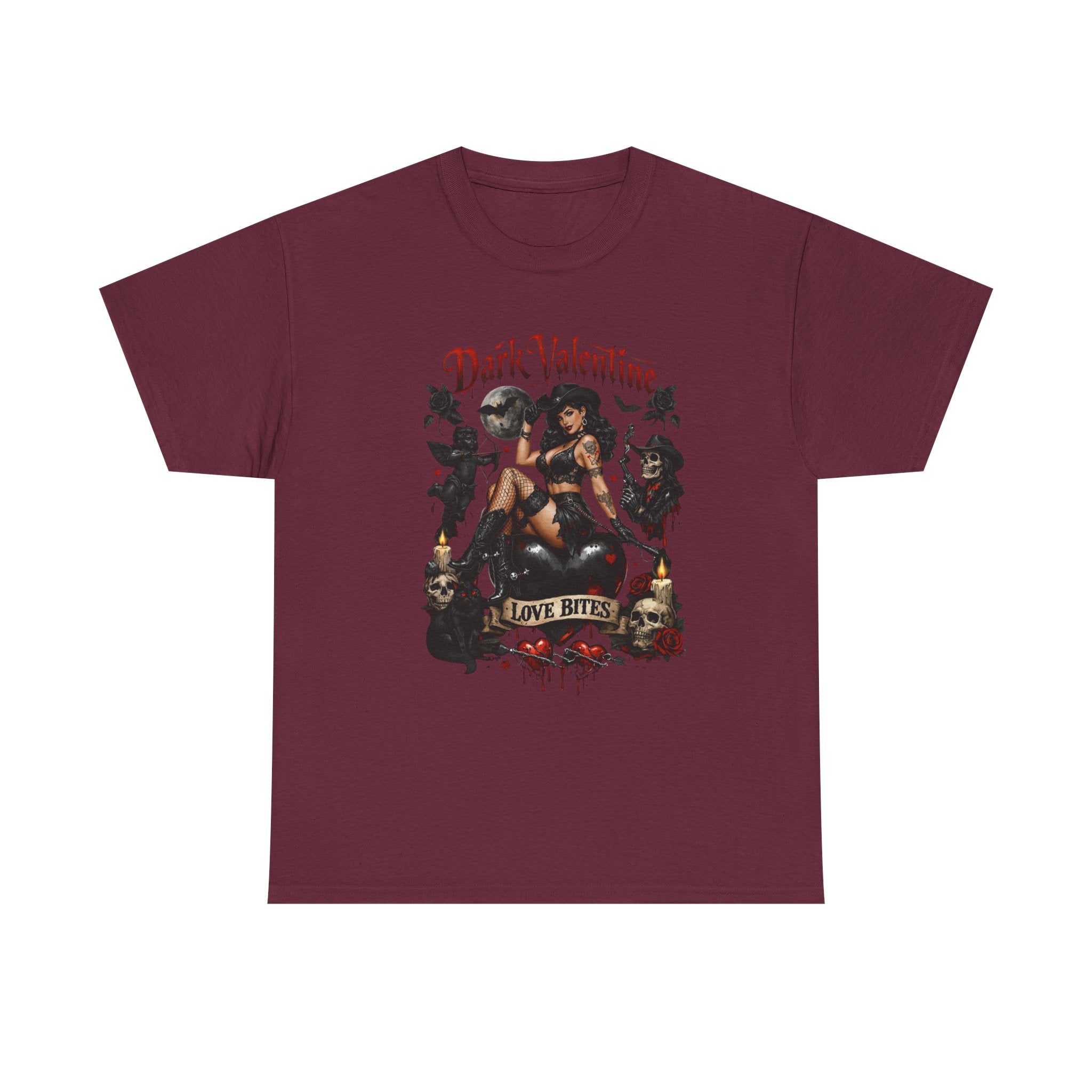 Love Bites Dark Valentine T-Shirt — Fantasy Humor Graphic Tee