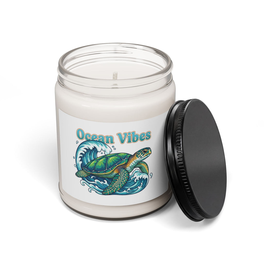 Ocean Vibes Soy Candle — 9 oz Scented Beach Turtle Candle