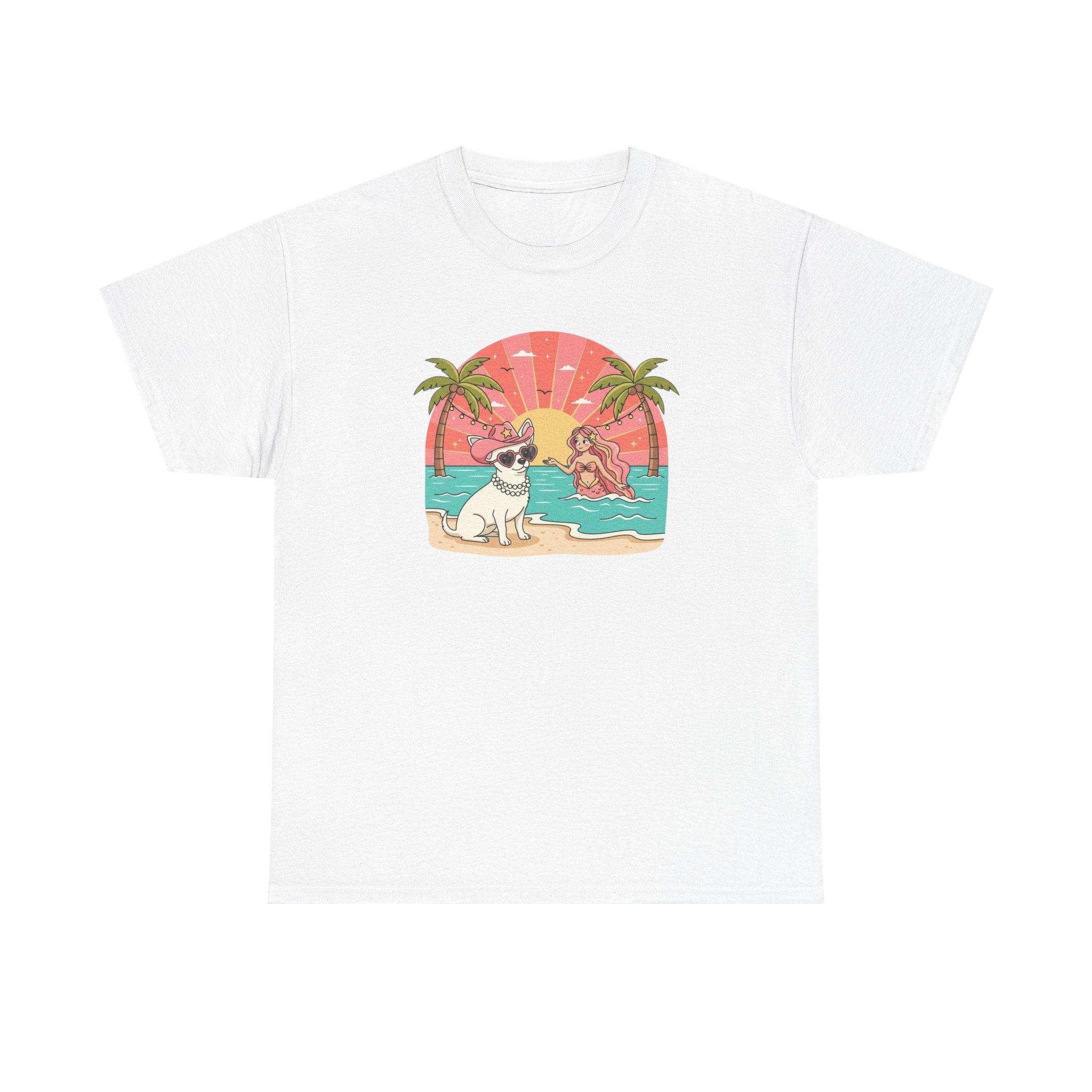 Chihuahua Shirt — Retro Sunset Palm Tree Dog Tee