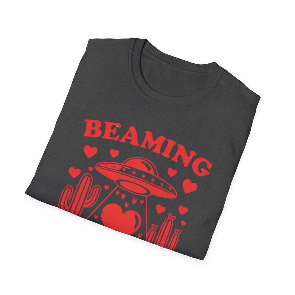 Beaming With Love UFO Tee — Valentine’s Day Graphic T-Shirt Trendy