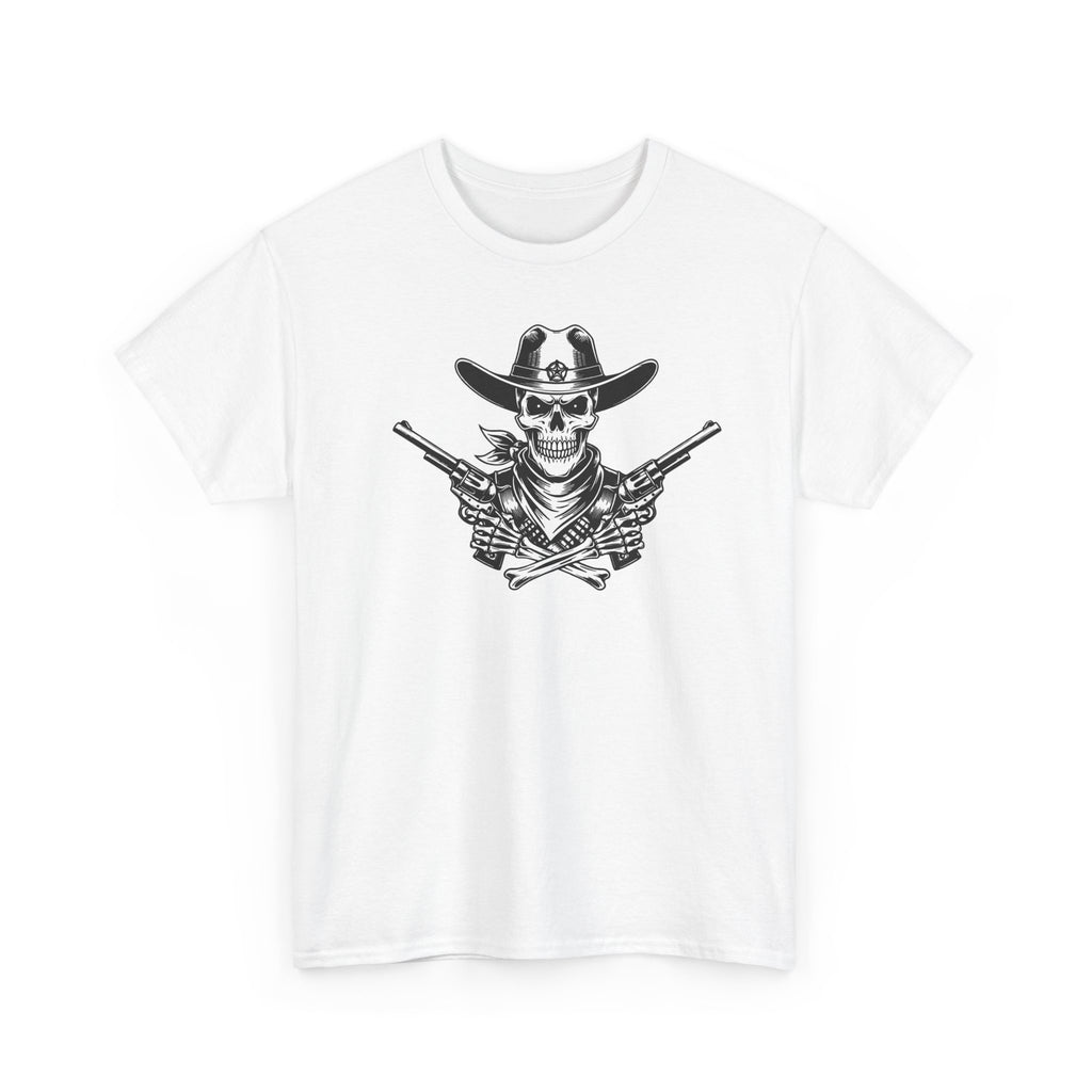 Skull Cowboy T-Shirt — Western Gunslinger Graphic Tee