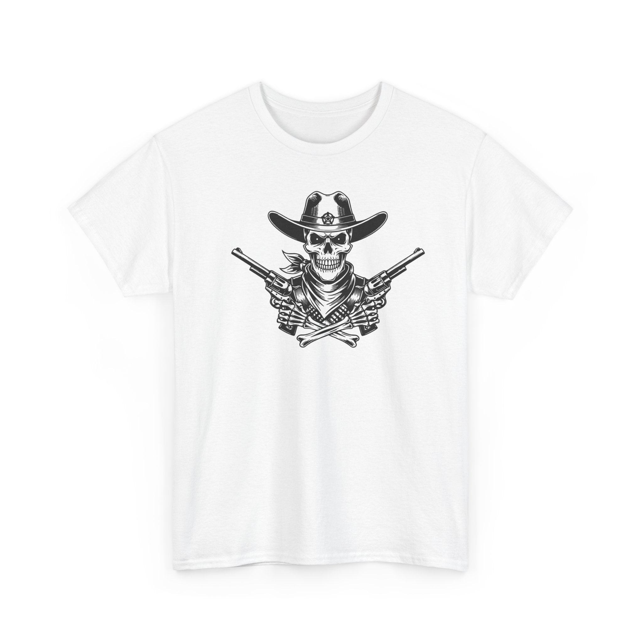 Skull Cowboy T-Shirt — Western Gunslinger Graphic Tee