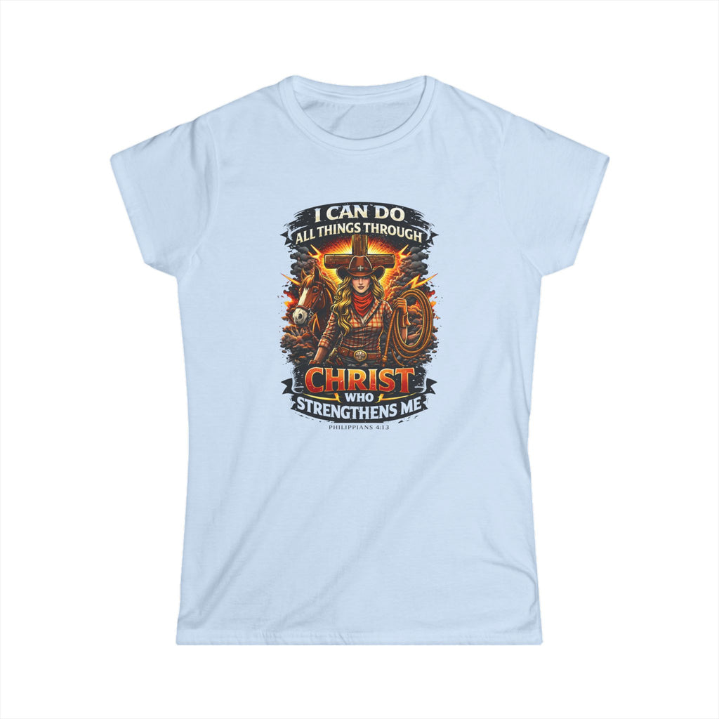 Christian Tee - "I Can Do All Things Through Christ Who Strengthens Me" Women’s Inspirational Shirt