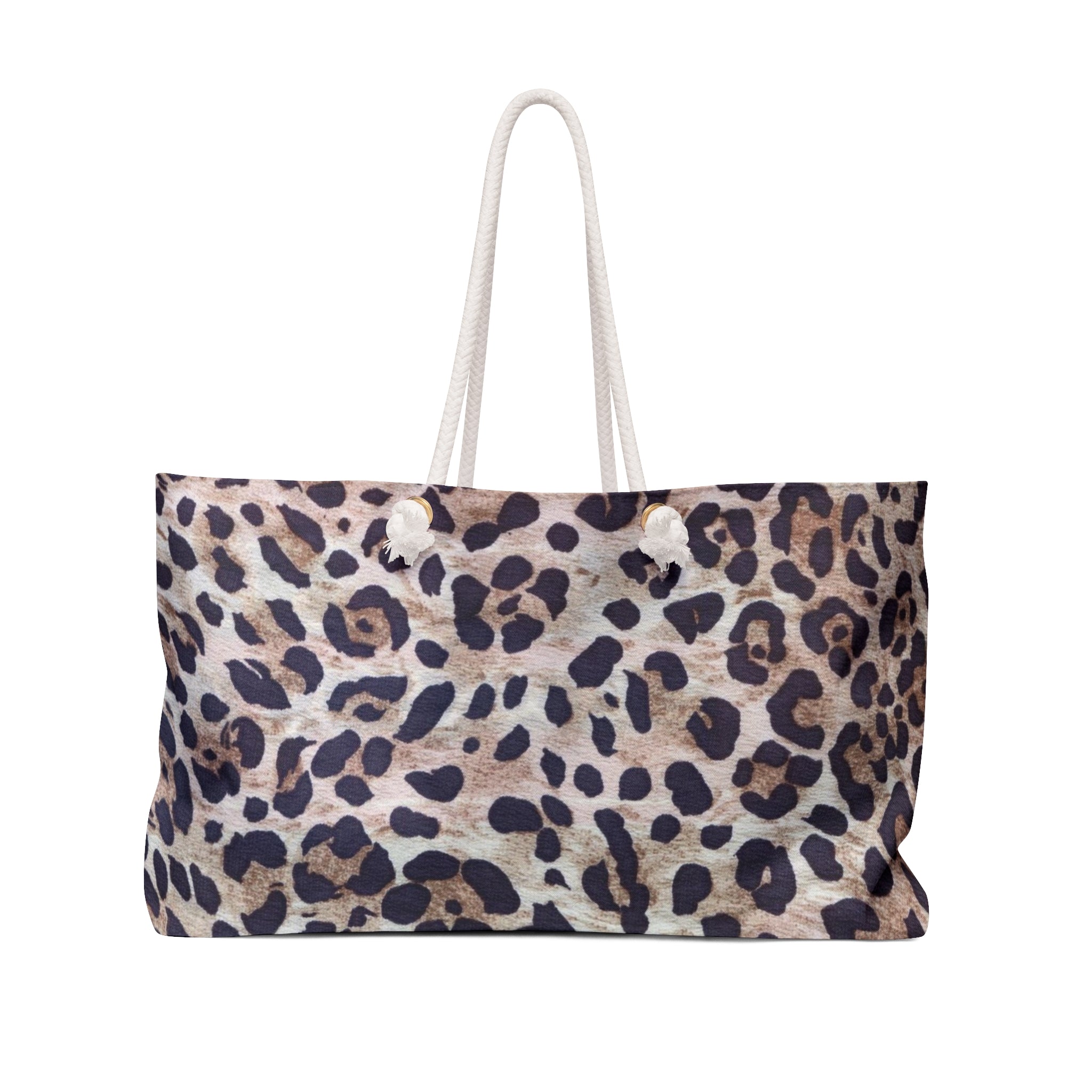 Leopard Print Weekender Bag — Chic Animal-Print Travel Tote