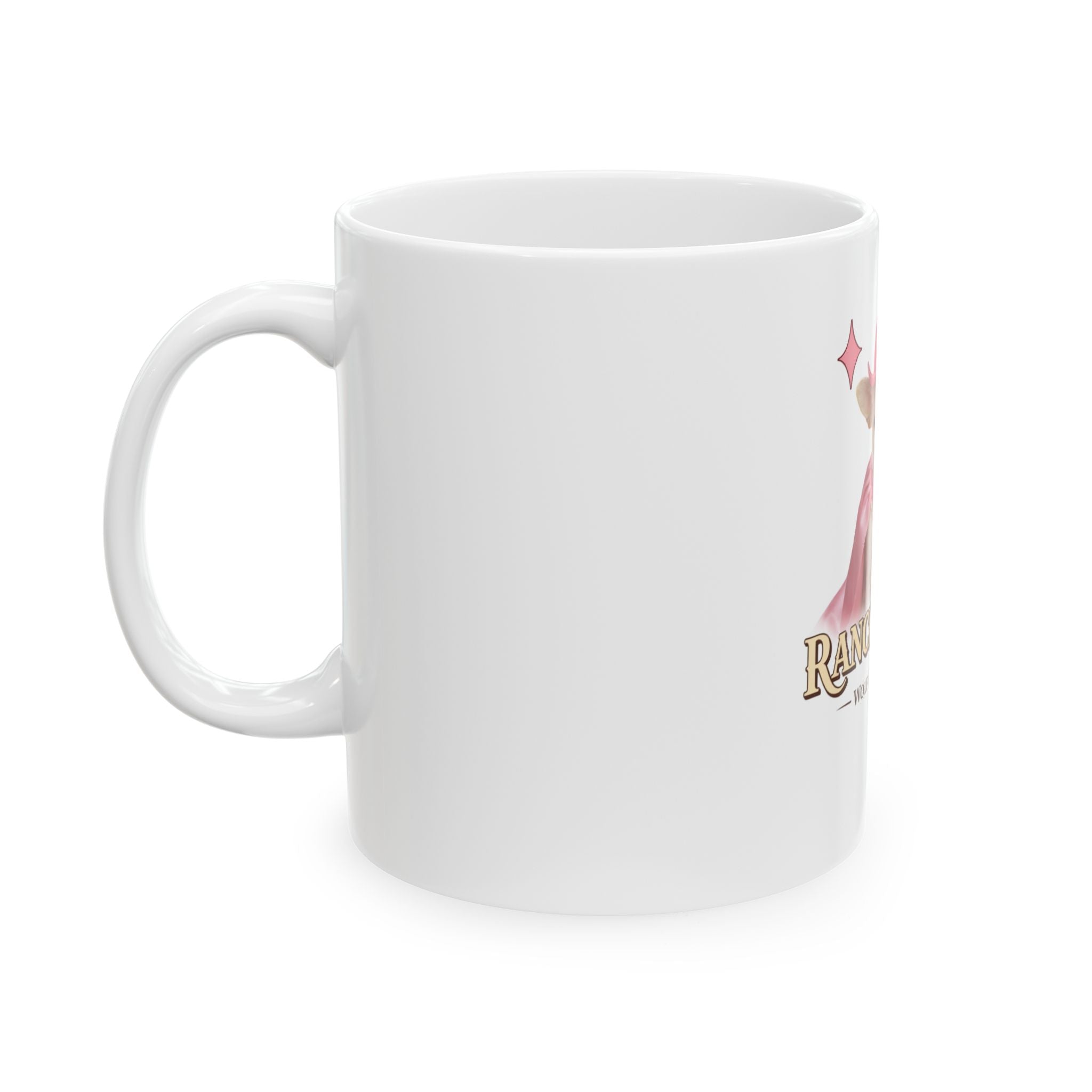 Ranch Queen Ceramic Mug  Cute Pink Cowgirl Chihuahua Design (11oz & 15oz)