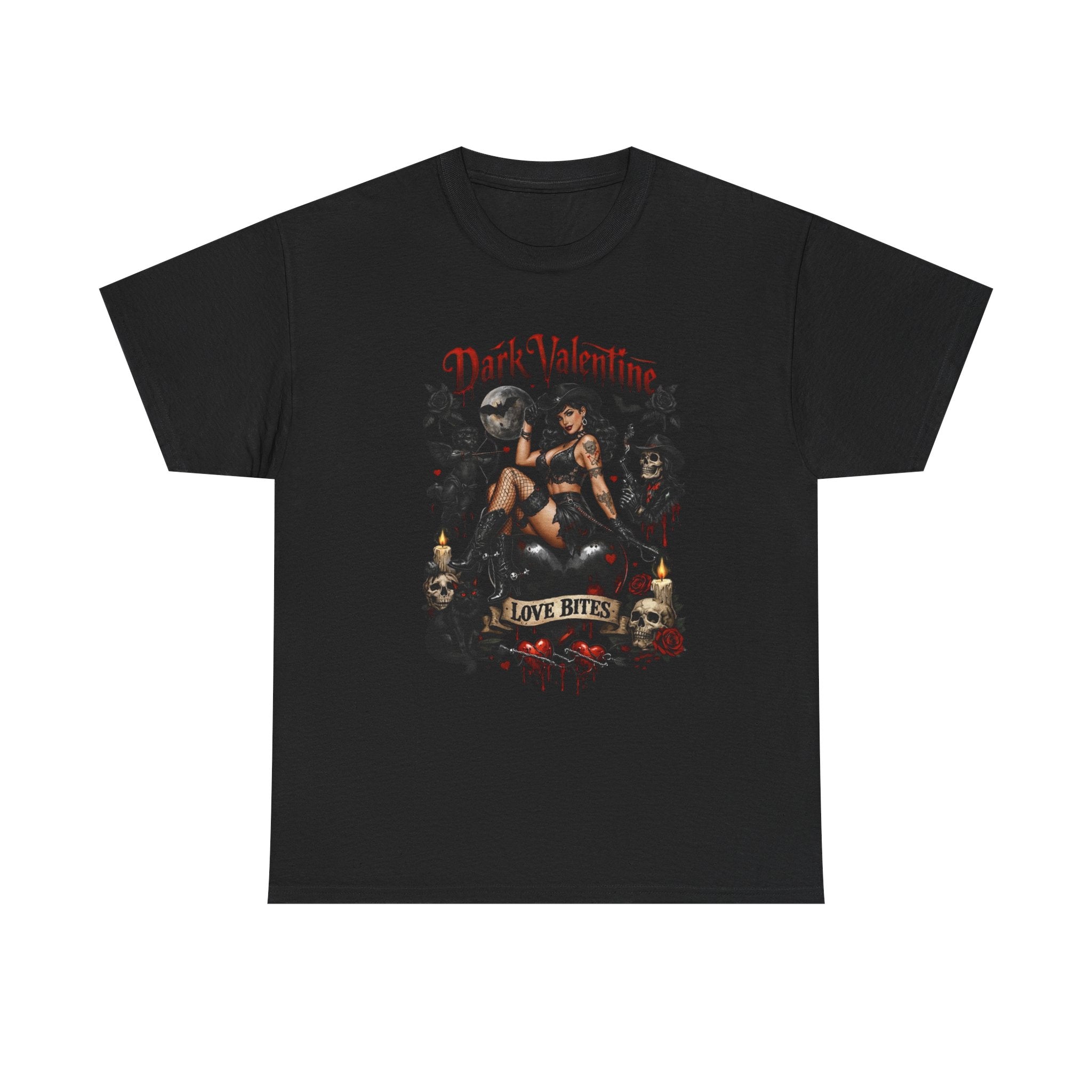 Love Bites Dark Valentine T-Shirt — Fantasy Humor Graphic Tee