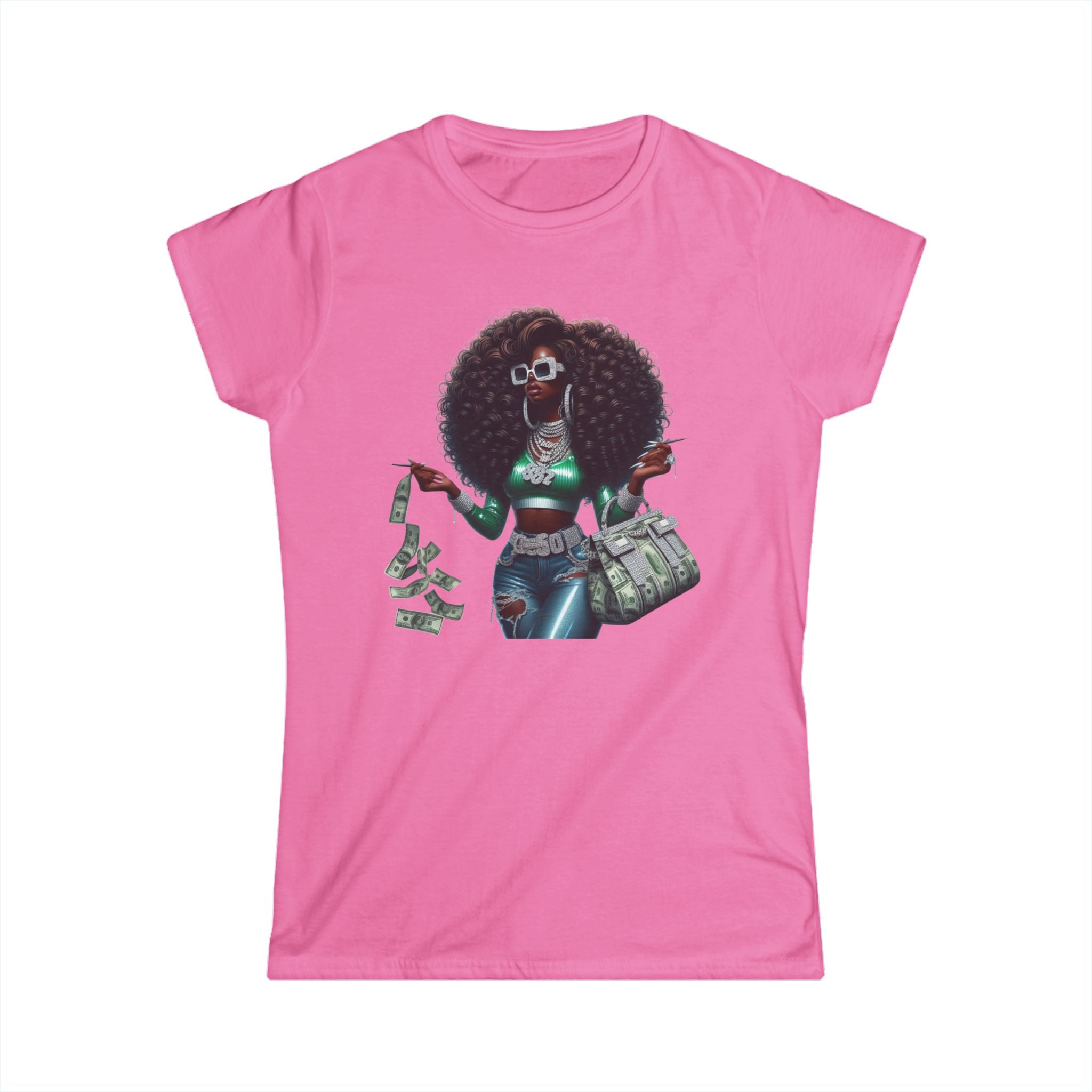 She’s in Her Bag with Cash Graphic Tee — Women's Money Vibe Shirt