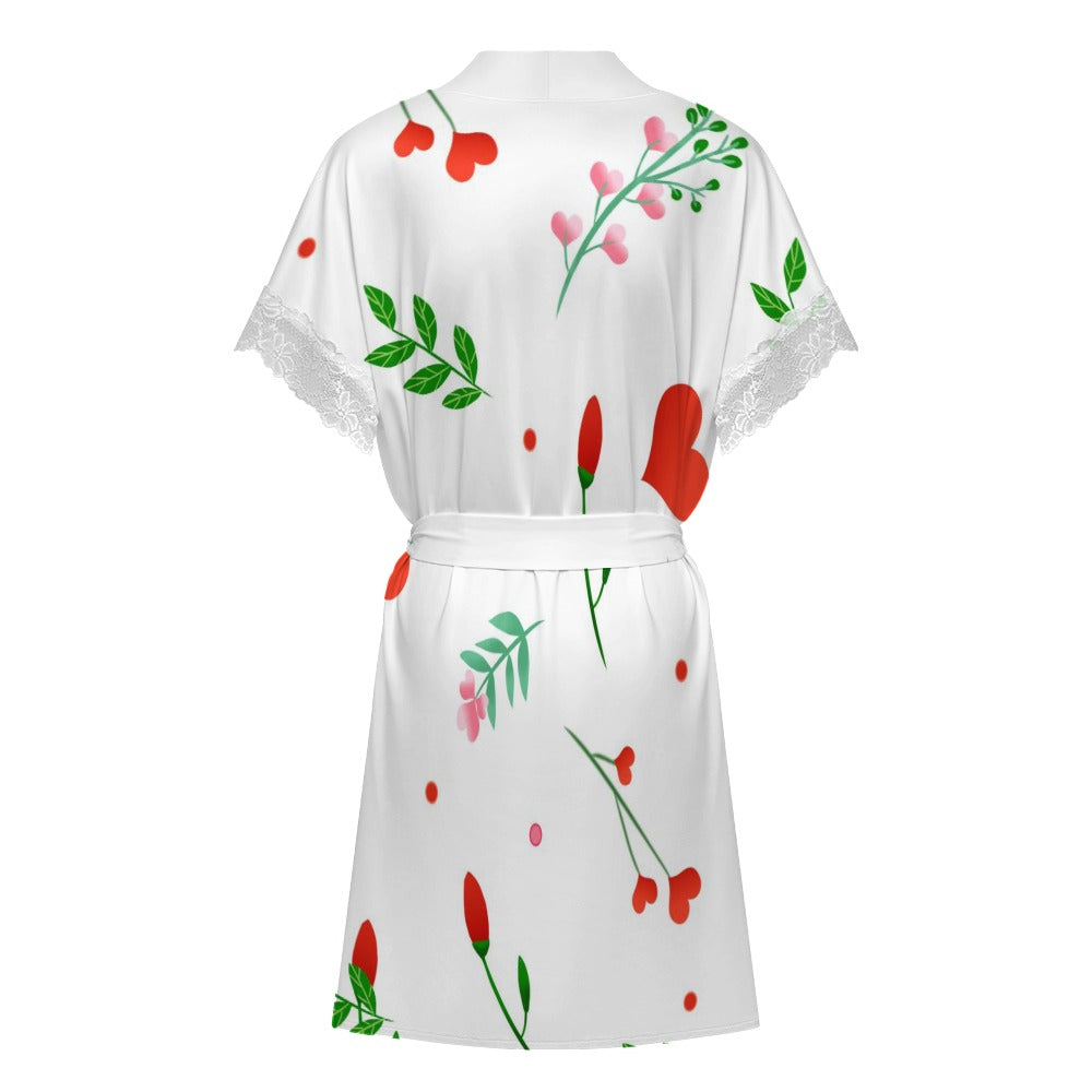 Women's Lace-Trimmed Kimono Robe Collection