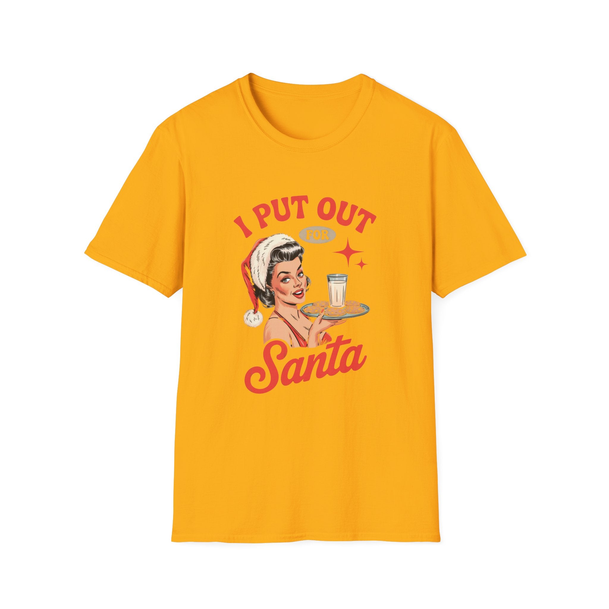 I Put Out for Santa Christmas T-Shirt — Retro Pin-Up Holiday Tee