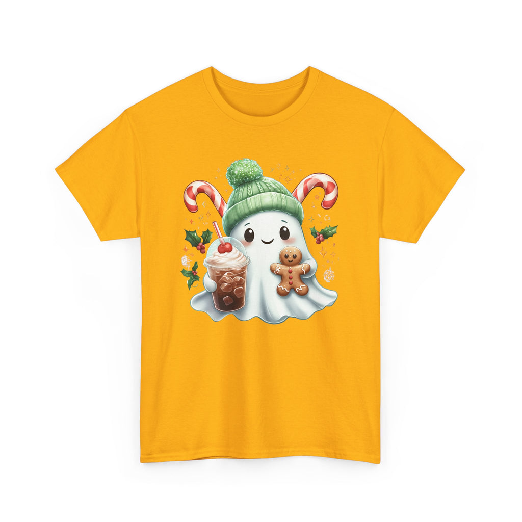 Christmas Ghost T-Shirt — Cute Holiday Ghost with Gingerbread & Candy Canes      Trendy TShirt