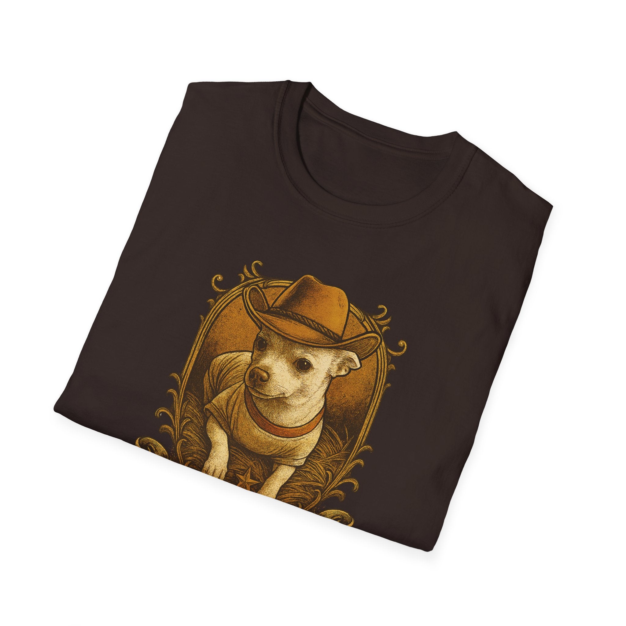 Cowgirl Baby TShirt  Cute Chihuahua Cow Dog Illustration "I Wanna Be a Cowgirl Baby     Trendy TShirt