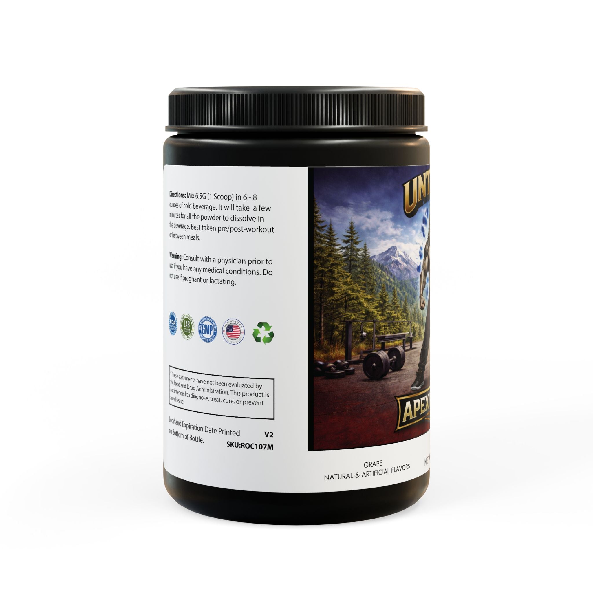 Apex Recovery-BCAA Supplement, Grape (325g, 11.46oz, 50 servings)