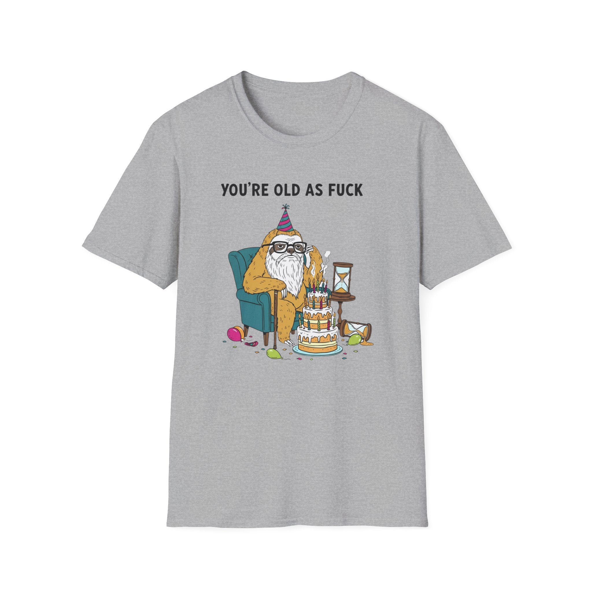 Funny Birthday T-Shirt — "You're Old As Fuck" Retro Party Design