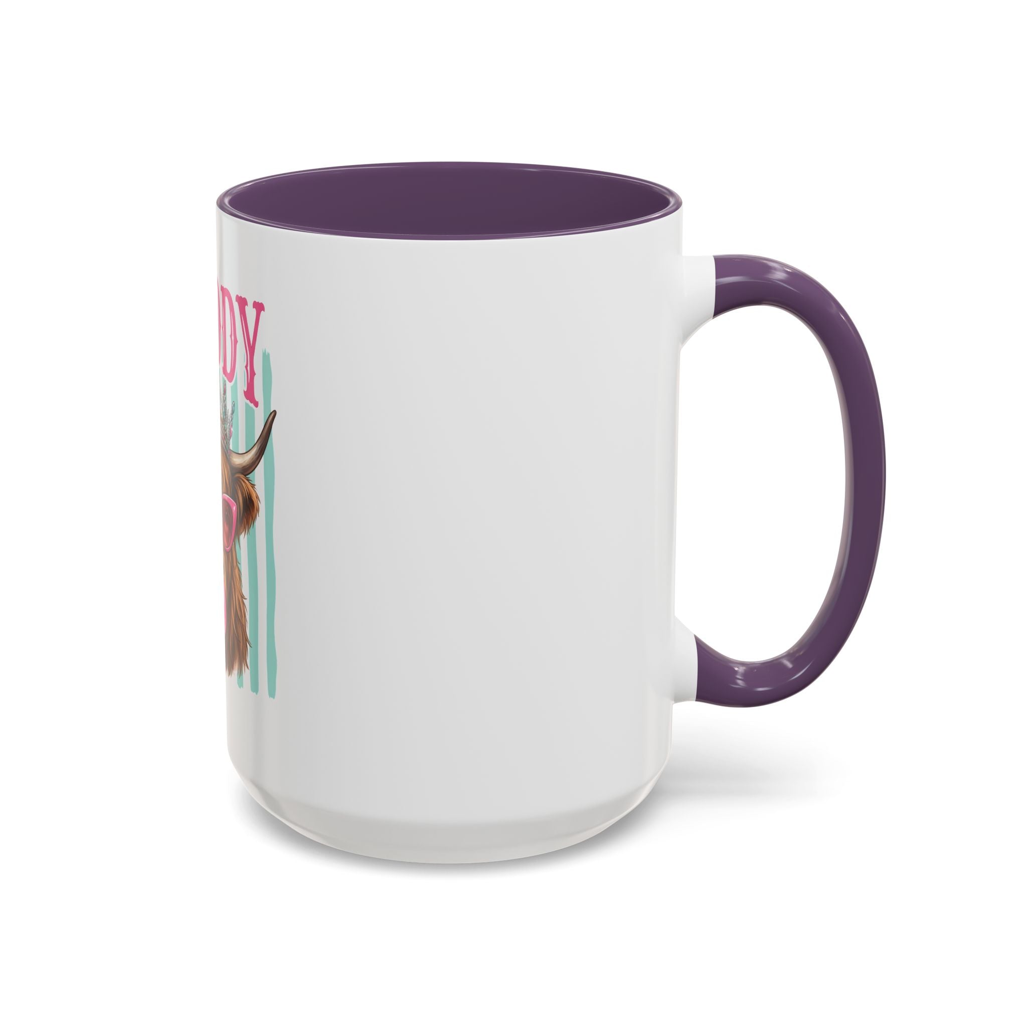 Moody Highland Cow Coffee Mug — Funny Crowned Cow with Bubblegum | Gift for Cow Lovers