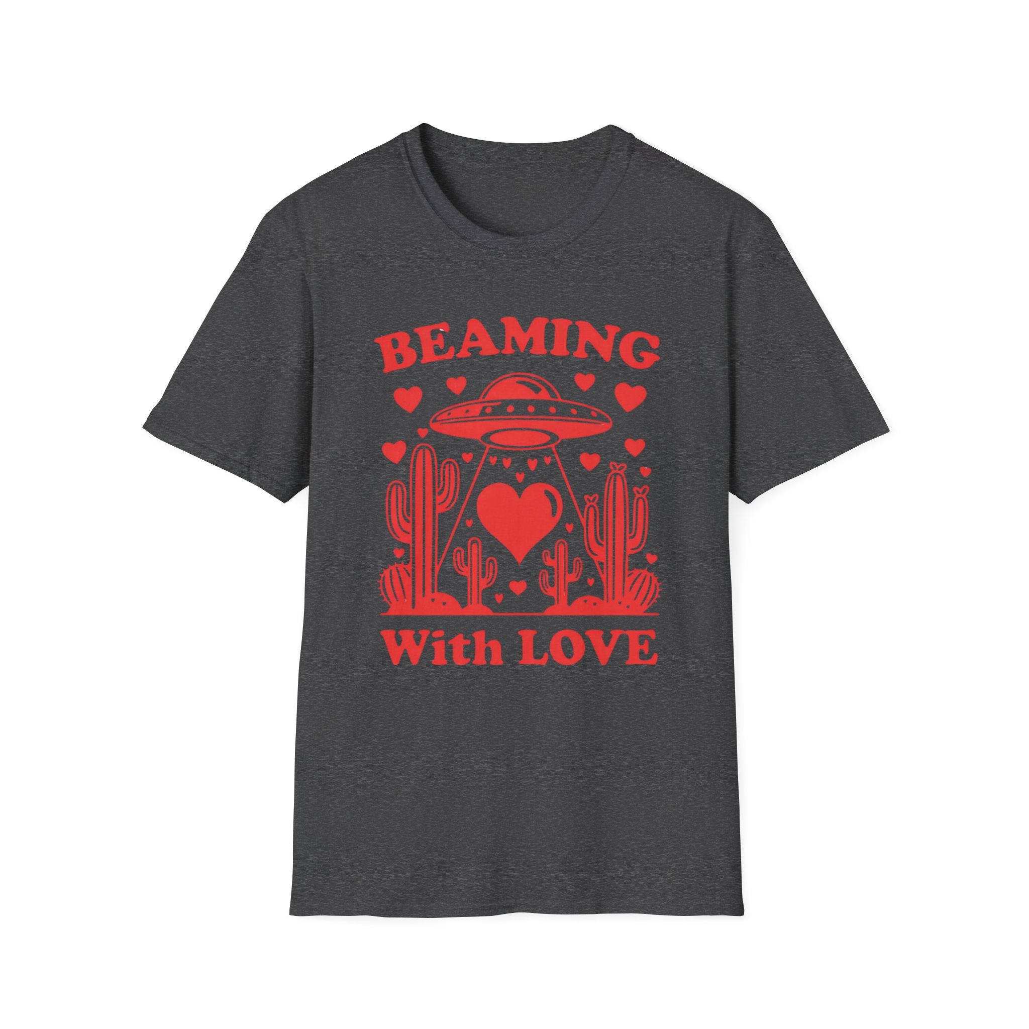 Beaming With Love UFO Tee — Valentine’s Day Graphic T-Shirt Trendy