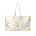 Gold Geometric Weekender Bag — Elegant Travel Tote  GOLDEN AGE COLLECTION