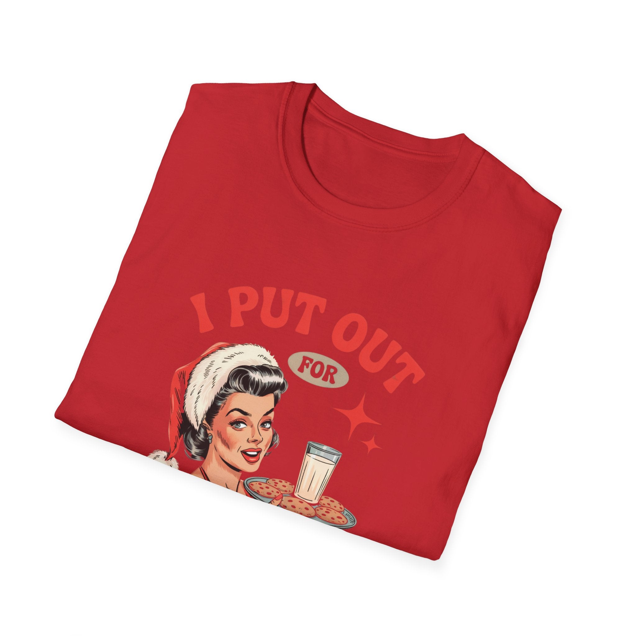 I Put Out for Santa Christmas T-Shirt — Retro Pin-Up Holiday Tee