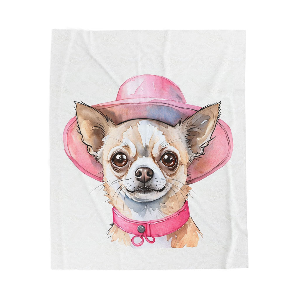 Charming Chihuahua Plush Blanket, Pet Lover Gift, Cozy Home Decor, Dog Themed Blanket, Animal Lover's Gift