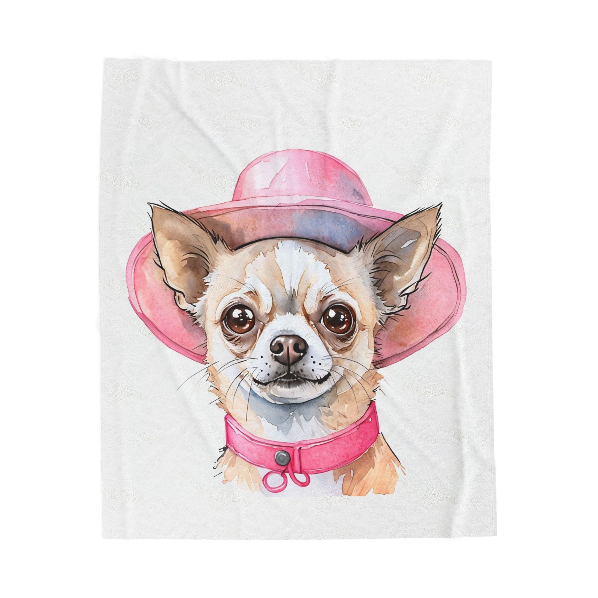 Charming Chihuahua Plush Blanket, Pet Lover Gift, Cozy Home Decor, Dog Themed Blanket, Animal Lover's Gift