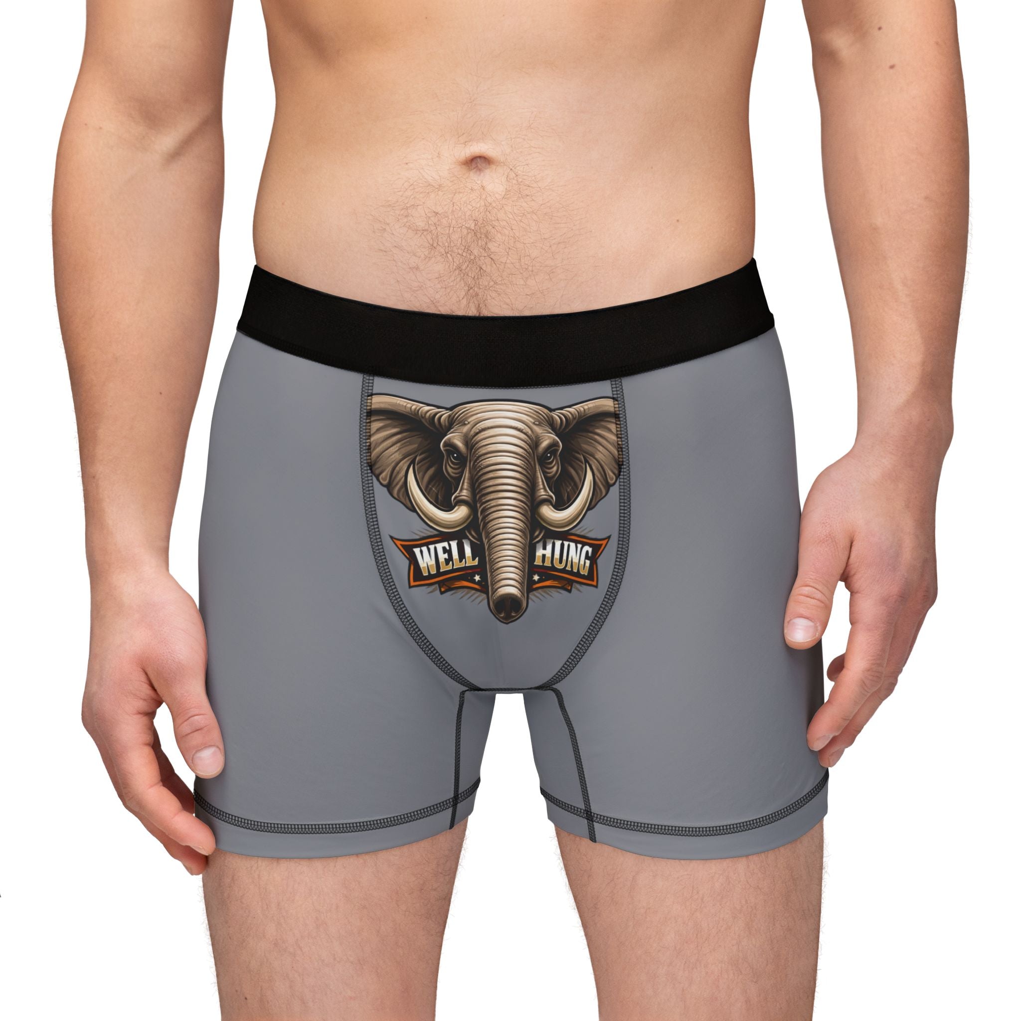 Elephant Trunk Boxer Briefs — Novelty Men’s Graphic Underwear