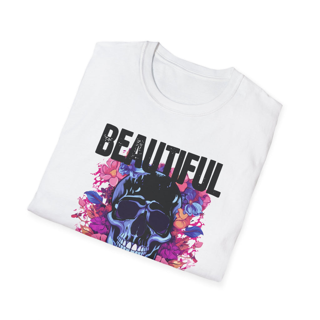 Floral Skull Graphic Tee — Beautiful Crazy Skull T-Shirt