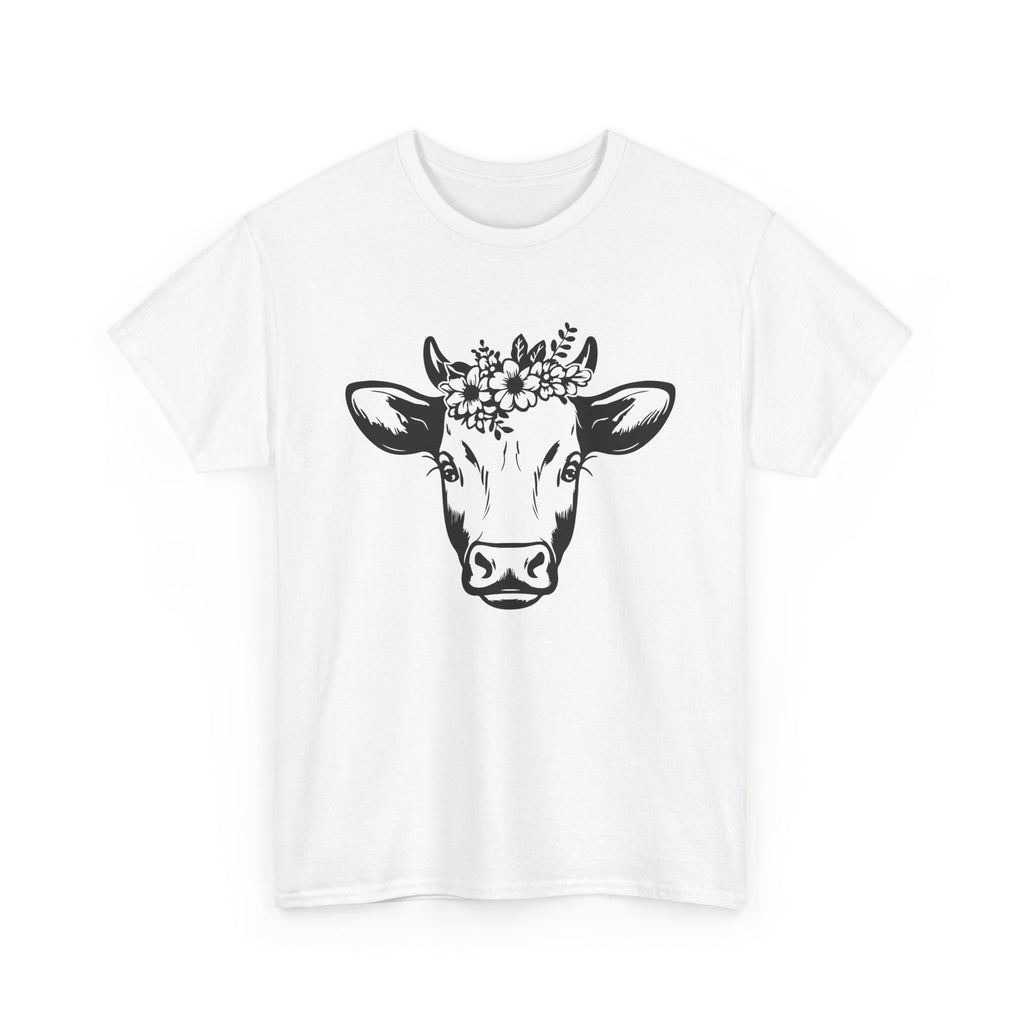Cow Floral Crown T-Shirt Ranch life   I love Cows