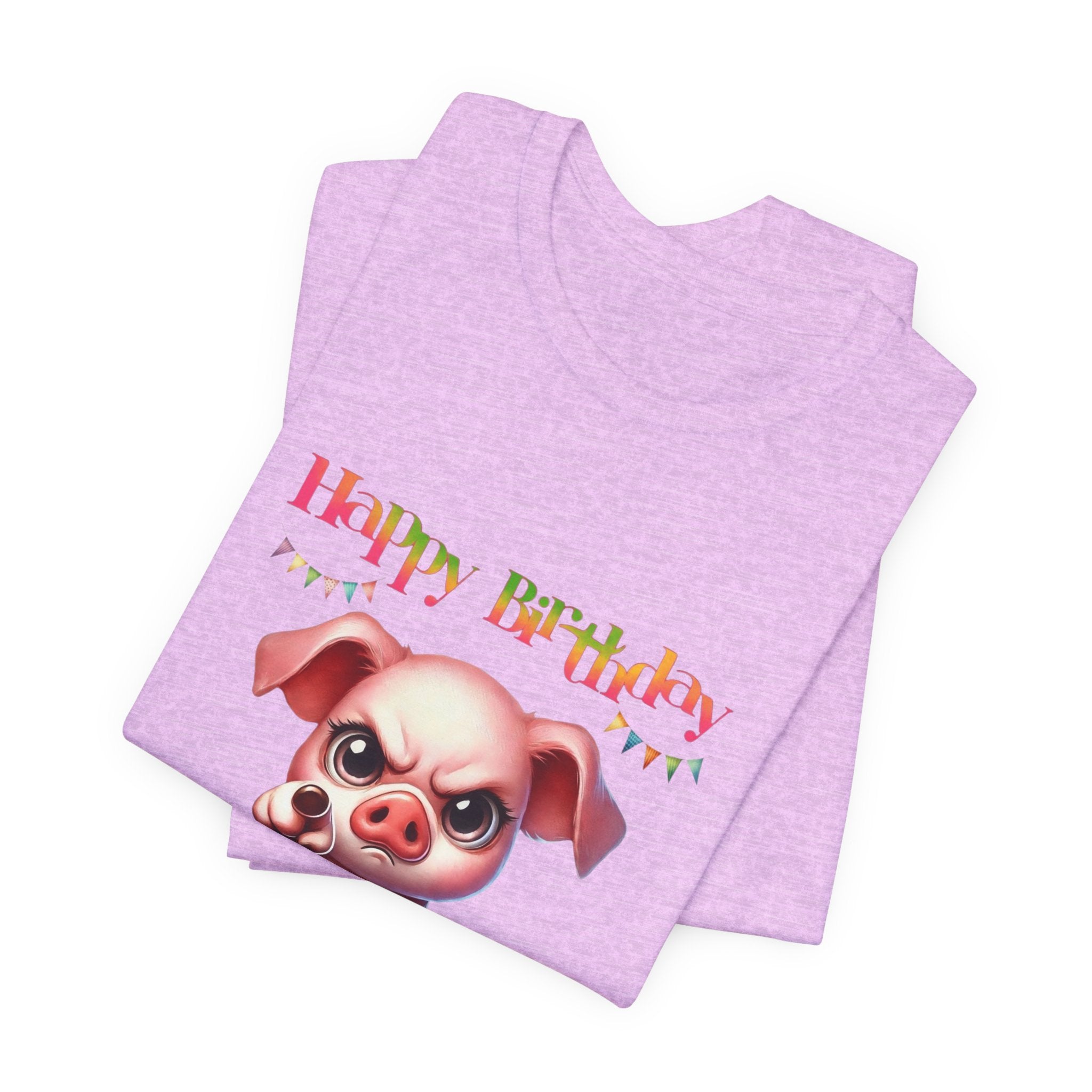 Birthday Pig T‑Shirt — "Another Year Older? Bold of You to Still Celebrate!"
