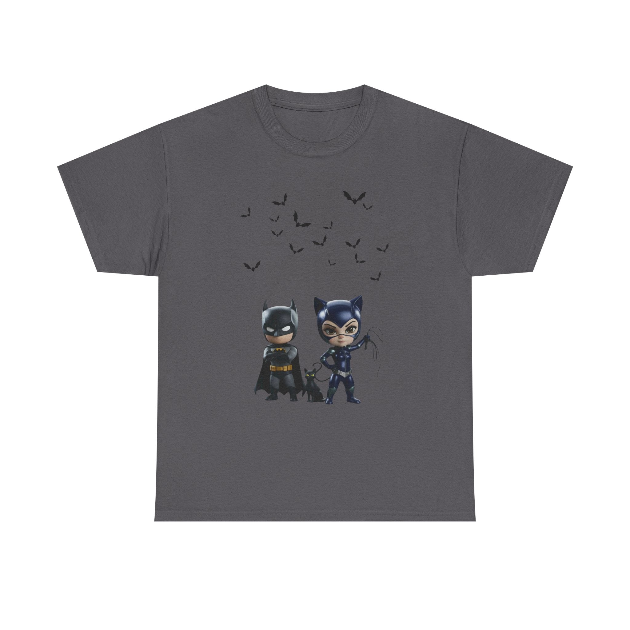 Superhero Adventure T-Shirt — Comic Style with 'Black Cat' Sidekick