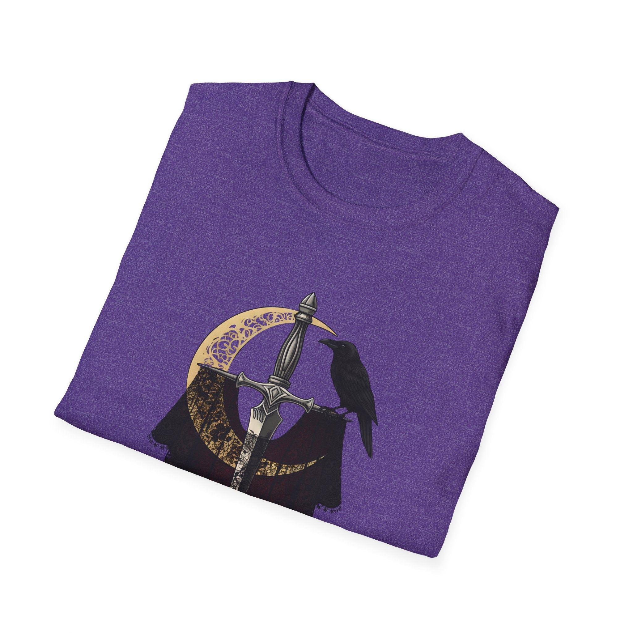 Dark Desire Sword & Raven Gothic Moon T-Shirt     Trendy TShirt
