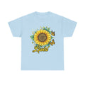 Loved Sunflower T-Shirt — Bright Floral Tee with Butterflies