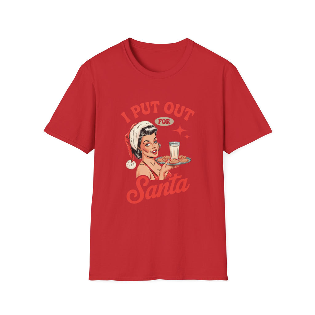 I Put Out for Santa Christmas T-Shirt — Retro Pin-Up Holiday Tee