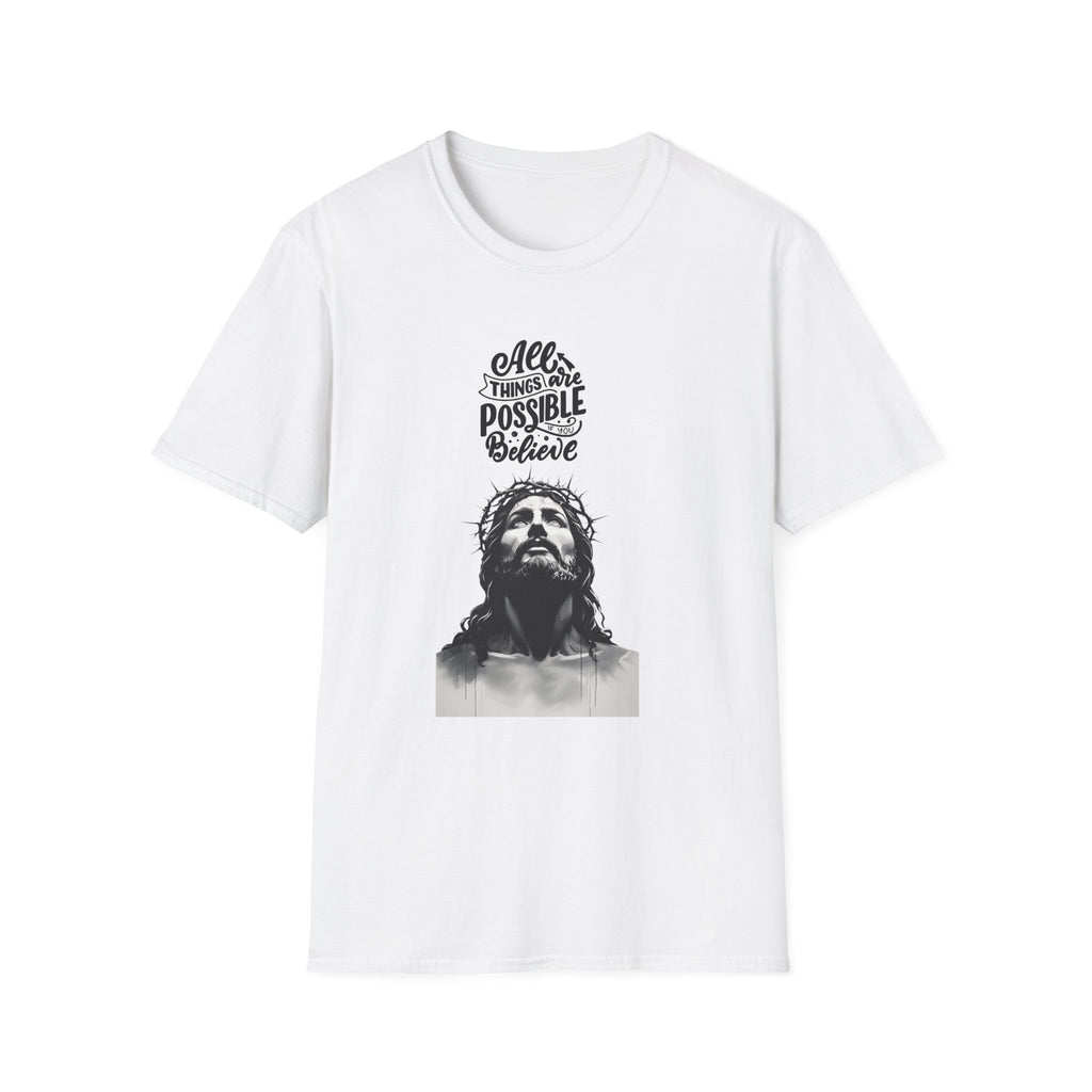 Unisex T-Shirt - Jesus All Things Possible Inspirational Tee