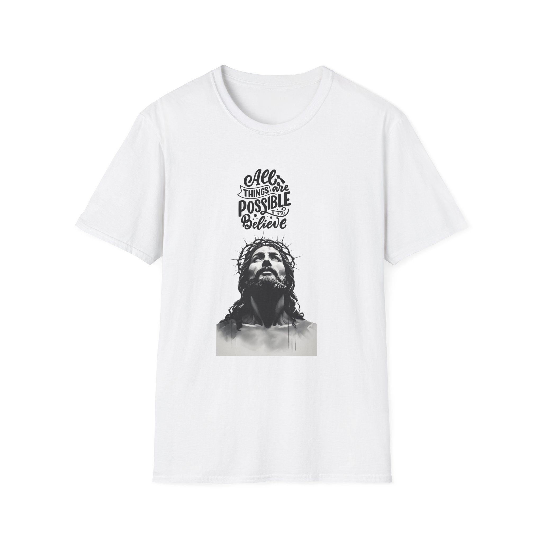 Unisex T-Shirt - Jesus All Things Possible Inspirational Tee