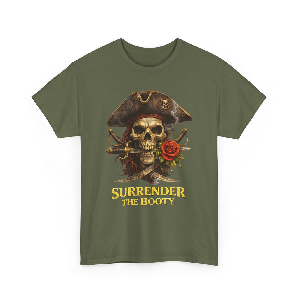 Pirate Skull Tee — "Surrender the Booty" Graphic T‑Shirt