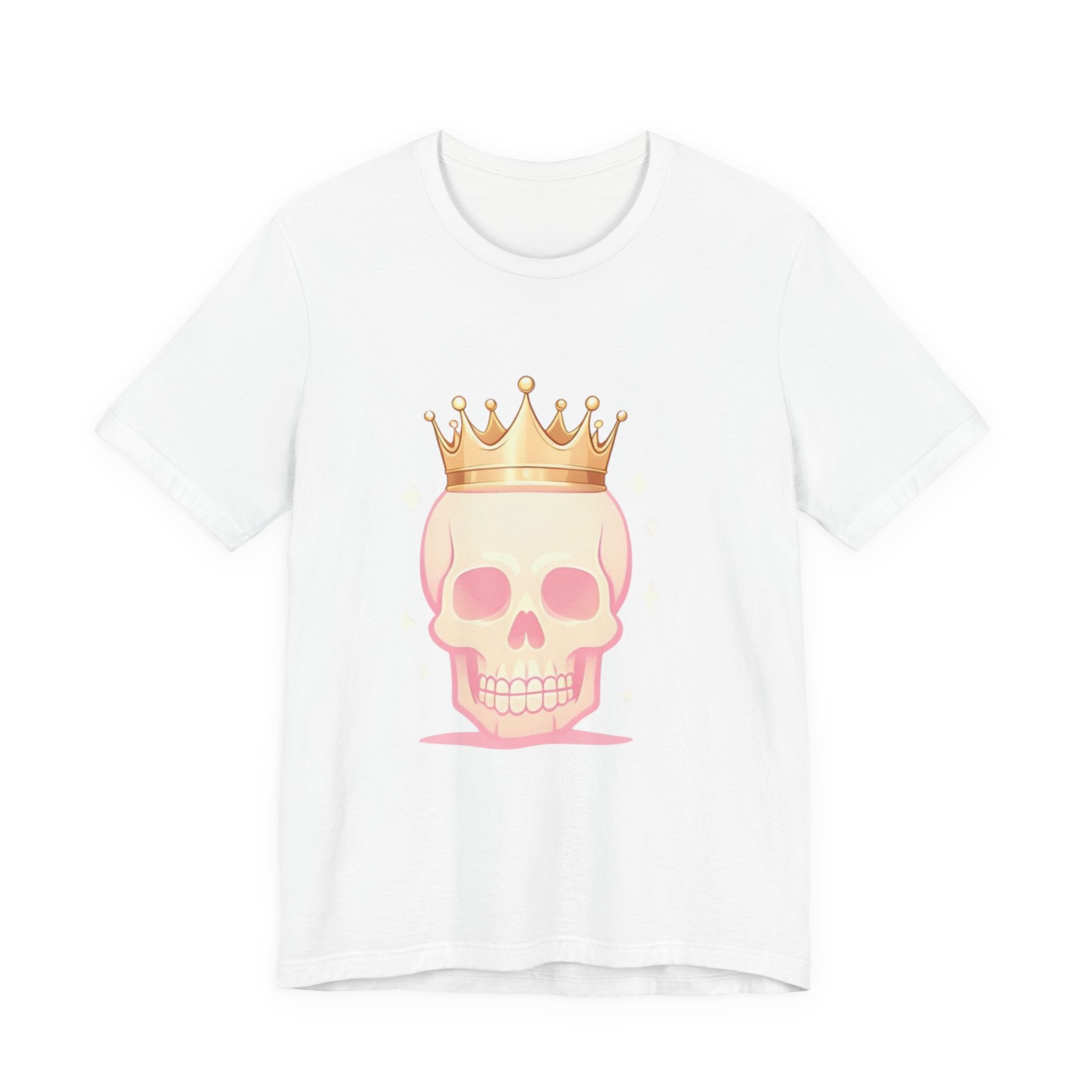Crowned Skull Tee - Unisex Jersey T-Shirt, Edgy Fashion, Gift for Halloween, Unique Graphic Tee, Casual Wear, Streetwear Style