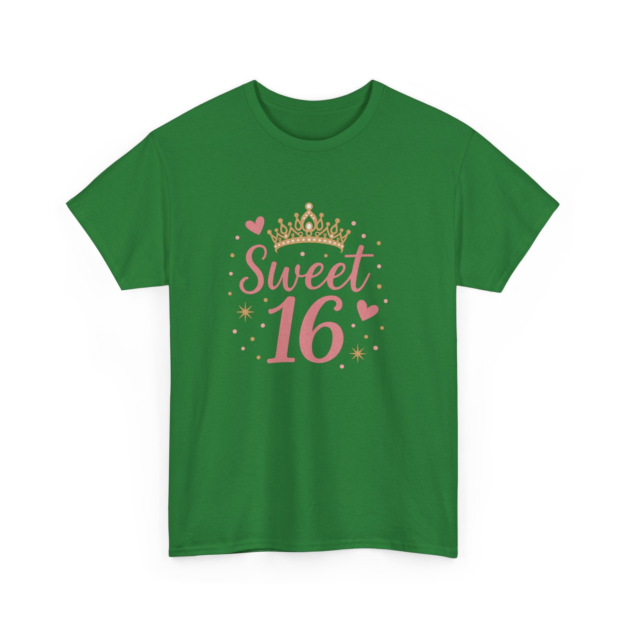 Sweet 16 Pink Crown T-Shirt — Sixteenth Birthday Celebration Tee