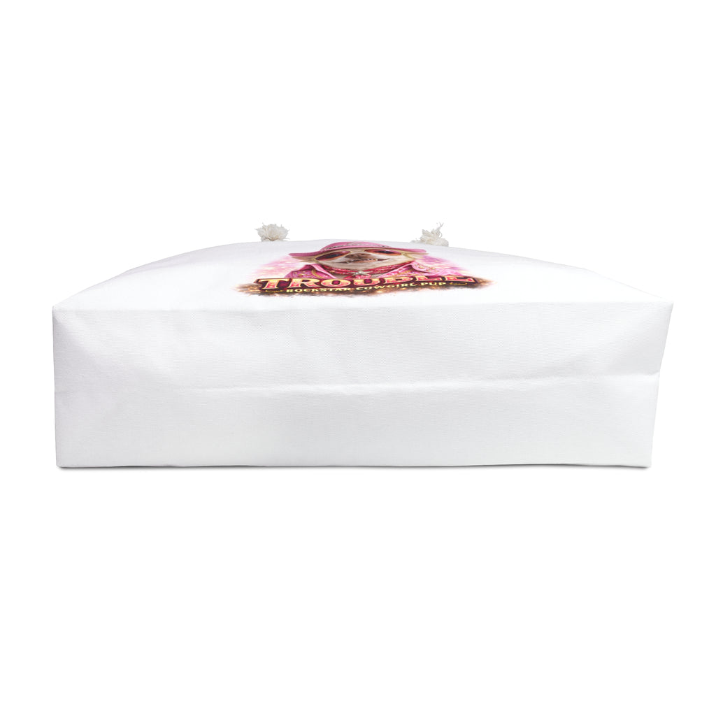 Chihuahua 'Trouble' Weekender Bag — COCO Pink Cowgirl Dog Travel Tote