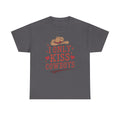 I Only Kiss Cowboys T-Shirt — Funny Western Cowgirl Tee with Cowboy Hat Design