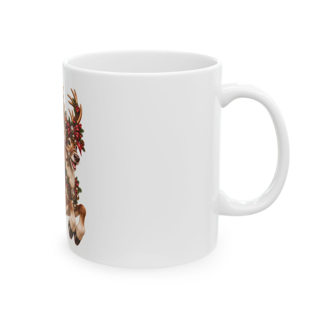 Christmas Cowboy Possum & Reindeer Mug – Funny Western Holiday Coffee Cup 🤠🎄🦌