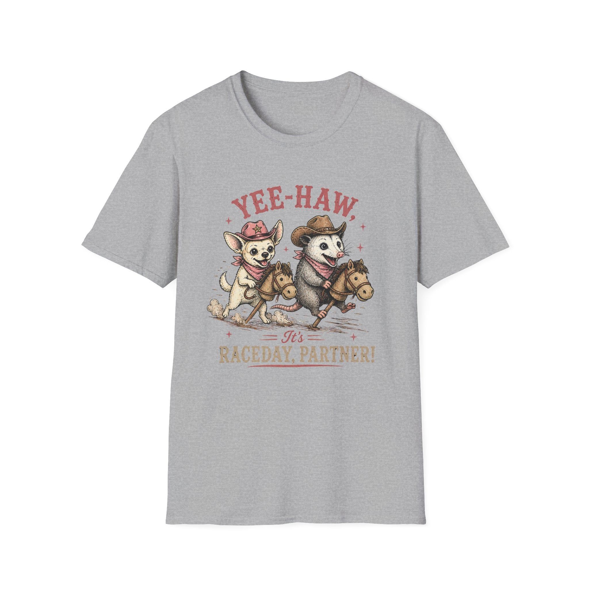 Yee-Haw Raceday Partner T-Shirt — Cute Cowgirl Coco & Pete   Western Racing Tee