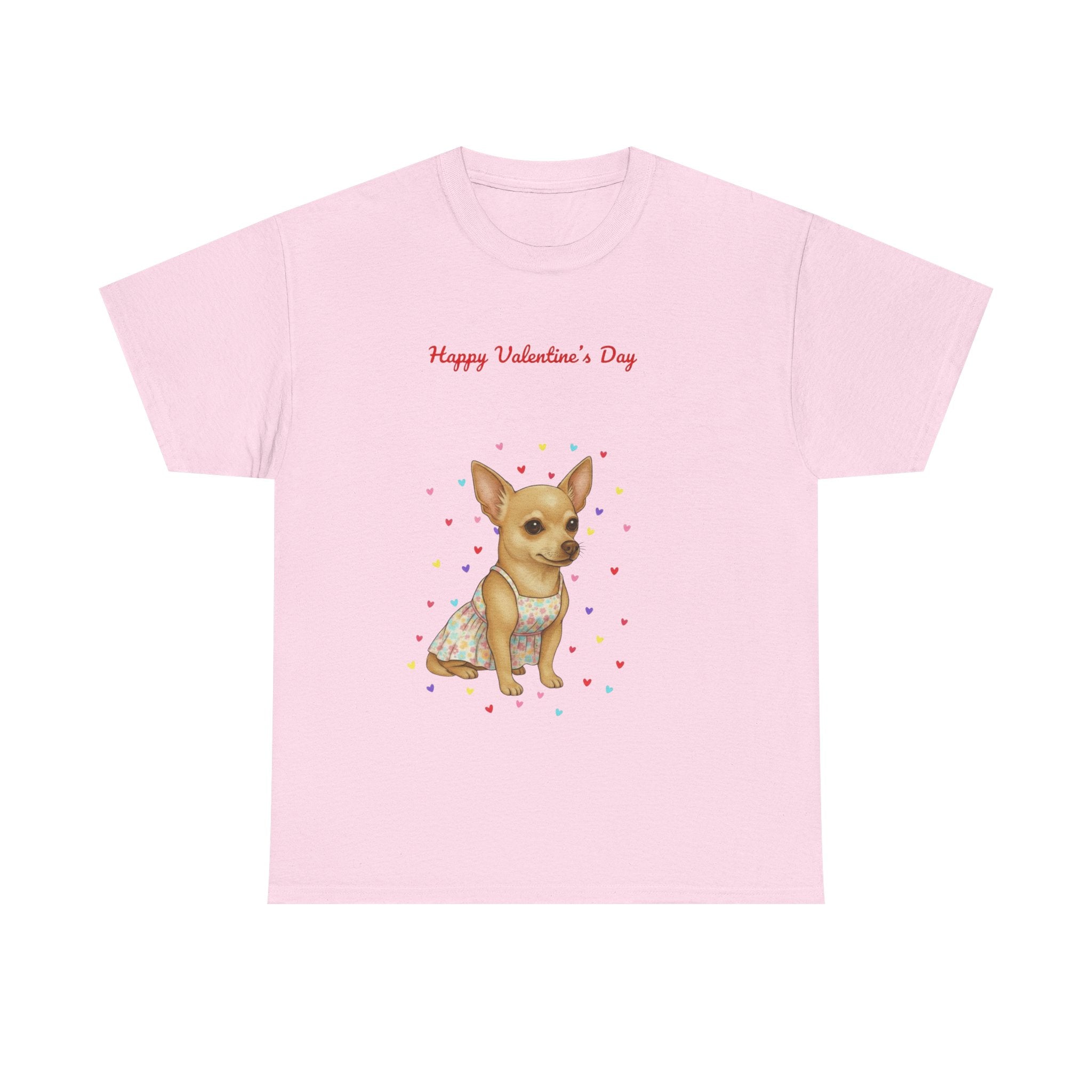 Valentine's Chihuahua T-Shirt — "Happy Valentine's Day" Cute Dog Graphic Tee