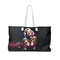 Tattooed BADDIE Weekender Bag — Retro Pinup Travel Tote with "Maneater" Script