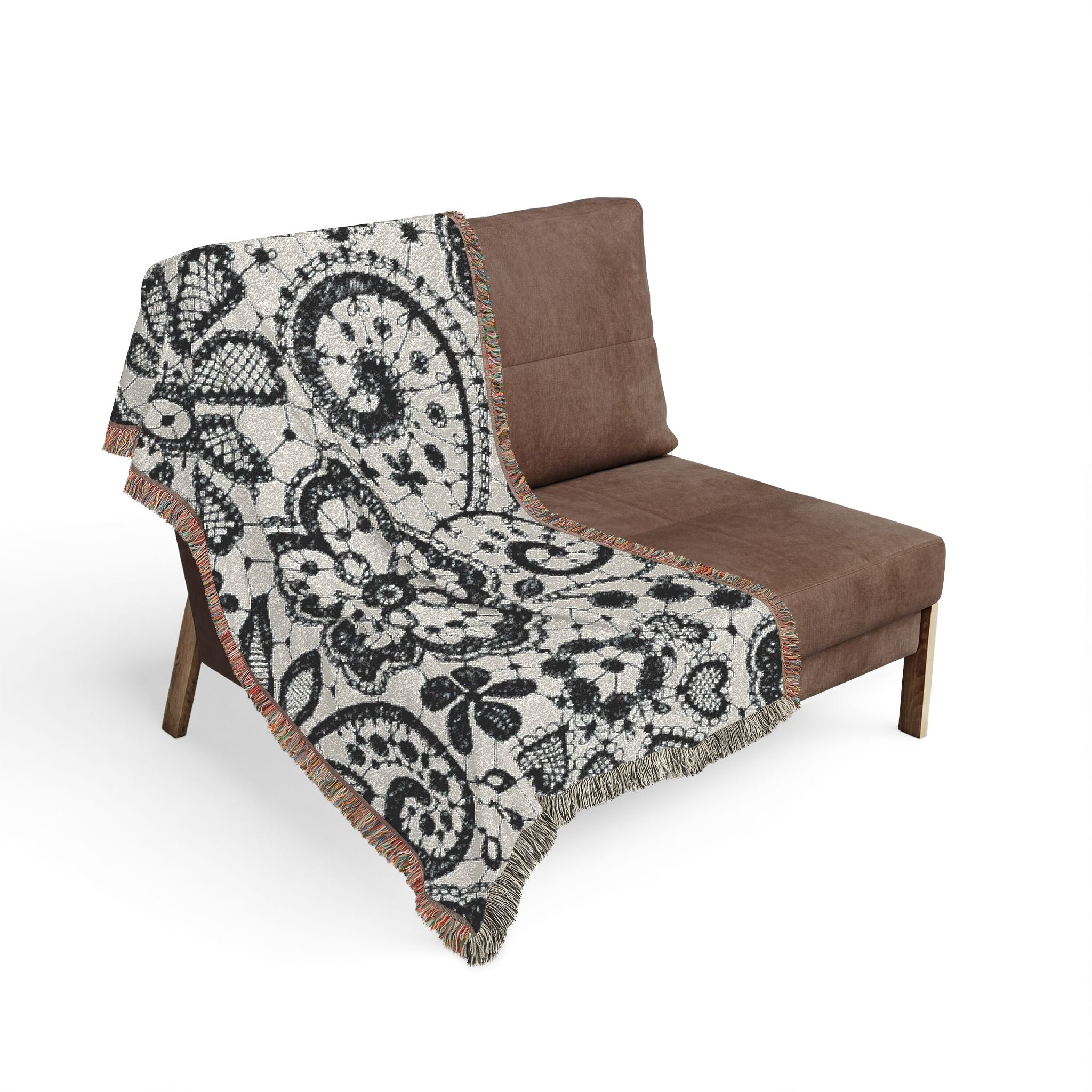 Floral Paisley Woven Blanket — Cozy Decorative Throw for Living Room & Bedroom Classic