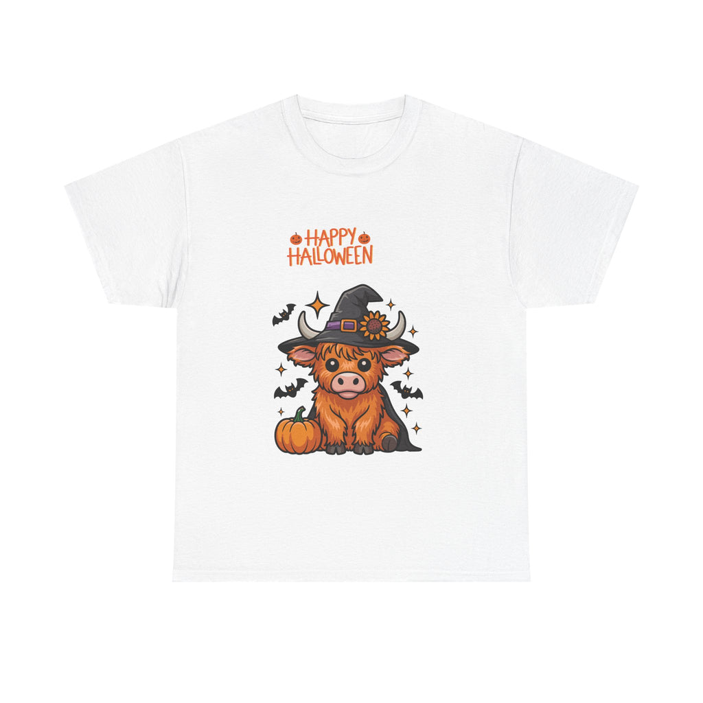Cotton Tee with Cows for Halloween